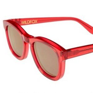 WILDFOX Classic Fox 2 Red Wayfarer Sunglasses NWOT